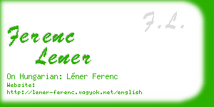 ferenc lener business card